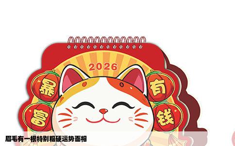 眉毛有一根特别粗硬运势面相