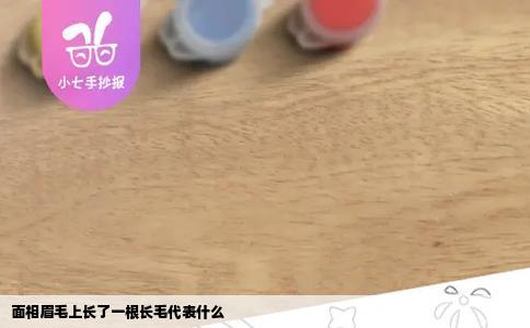 面相眉毛上长了一根长毛代表什么