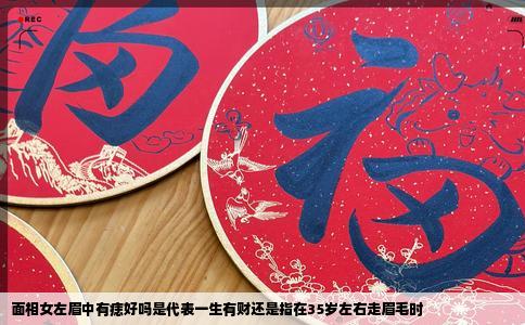 面相女左眉中有痣好吗是代表一生有财还是指在35岁左右走眉毛时