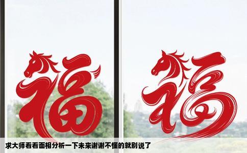 求大师看看面相分析一下未来谢谢不懂的就别说了