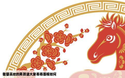 我狠喜欢的男孩请大家看看面相如何