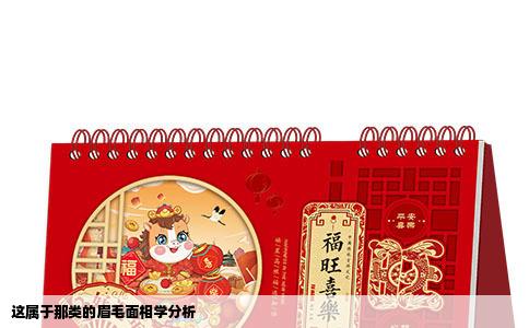 这属于那类的眉毛面相学分析