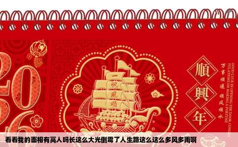 看看我的面相有高人吗长这么大光倒霉了人生路这么这么多风多雨啊