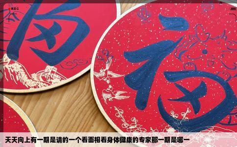 天天向上有一期是请的一个看面相看身体健康的专家那一期是哪一