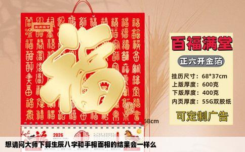 想请问大师下算生辰八字和手相面相的结果会一样么