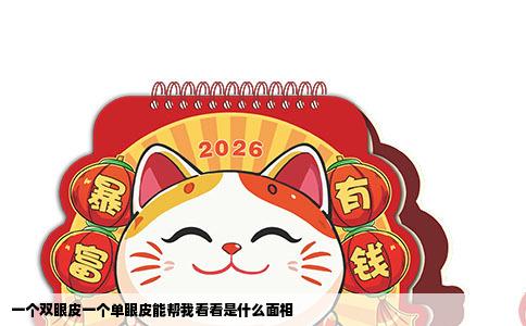 一个双眼皮一个单眼皮能帮我看看是什么面相